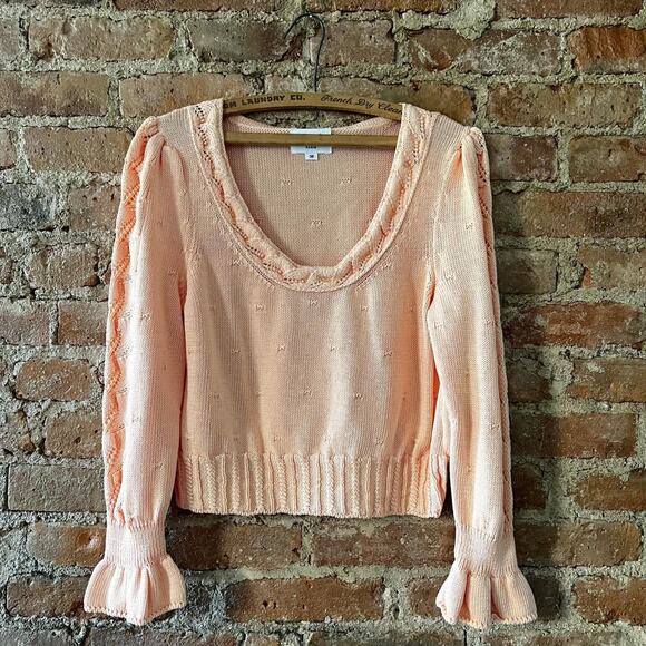 Rouje lila sweater in peach small - Picture 1 of 9